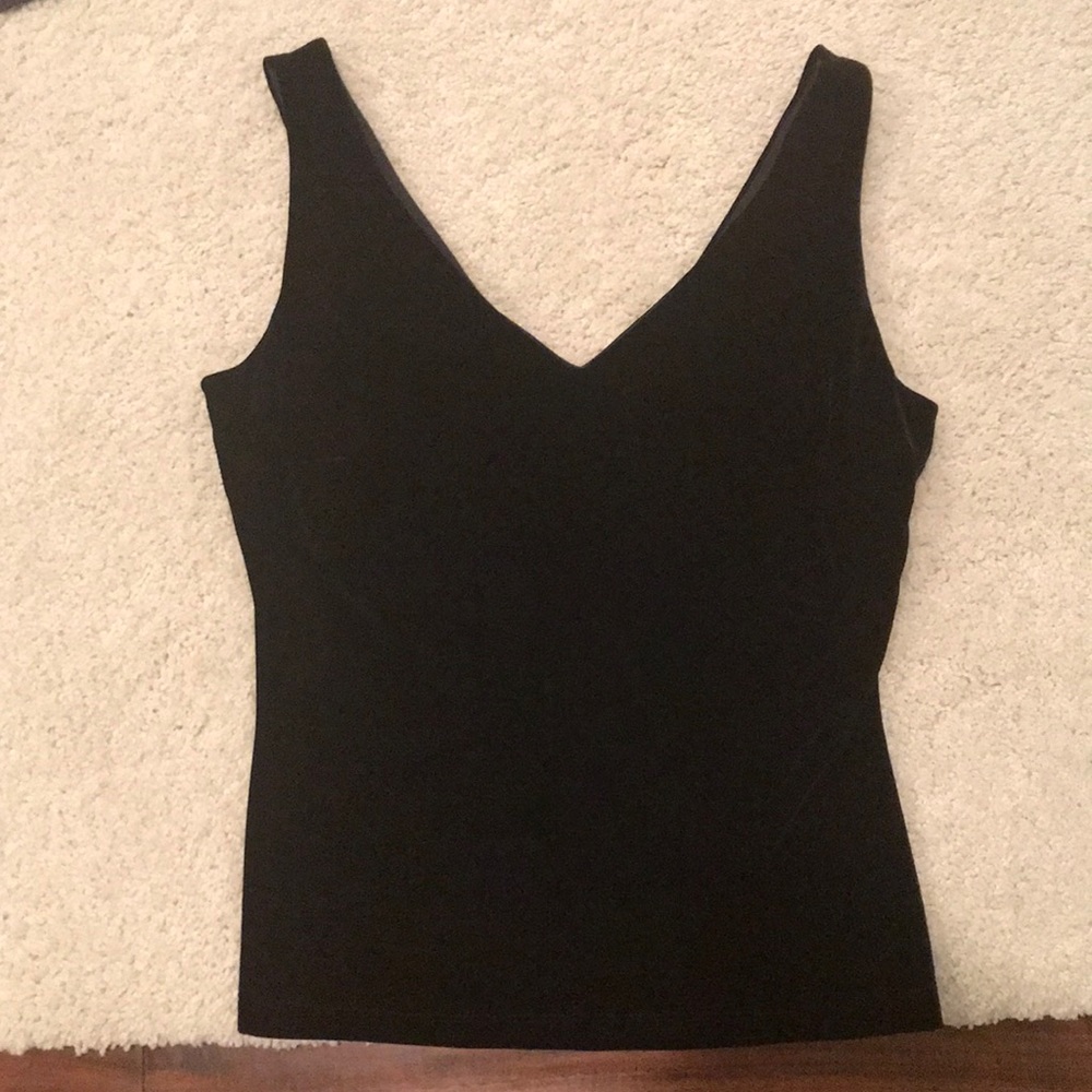 Black velvet tank top